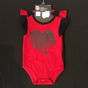 Falcons Fan apparel 3 / 6 months matching on-site creeper set Baby Clothes
